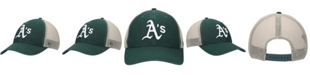 '47 Brand Men's Green, Natural Oakland Athletics Flagship Washed MVP Trucker Snapback Hat